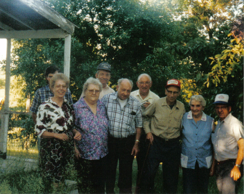John Marso, Alta Bingen, Lillian Bingen, Irving Bingen, Leroy Bingen, Warren Bingen, Leo & Rita Marso, and Robert Bingen on June 15, 1997.